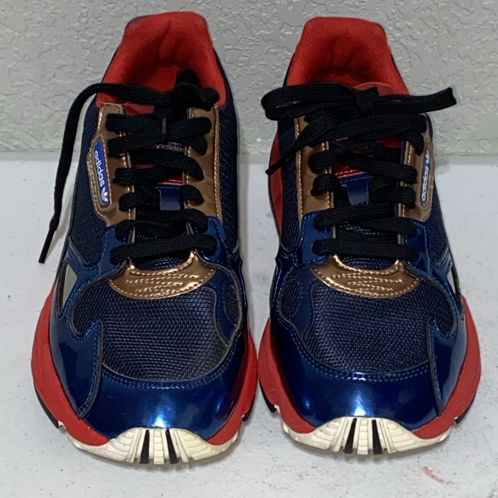 Adidas Falcon Women's Shoes Sneakers Size 9 Blue Red Collegiate Superhero CG6632 - Picture 5 of 7